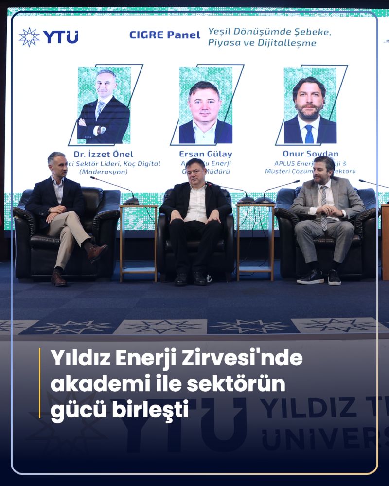 Onur Soydan participating in the Grid, Market and Digitalisation in the Green Transition panel at the Yıldız Energy Summit