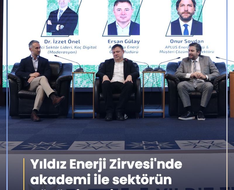 Yıldız Enerji Zirvesi’nde Onur Soydan’ın katıldığı Yeşil Dönüşümde Şebeke, Piyasa ve Dijitalleşme panelinden sahne görüntüsü
